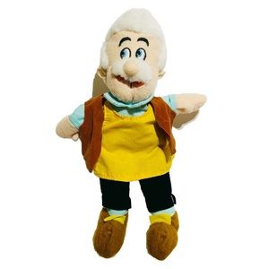 Walt Disney Store Pinocchio Geppetto Plush Doll 8” Bean Bag Toy Old Man Italian